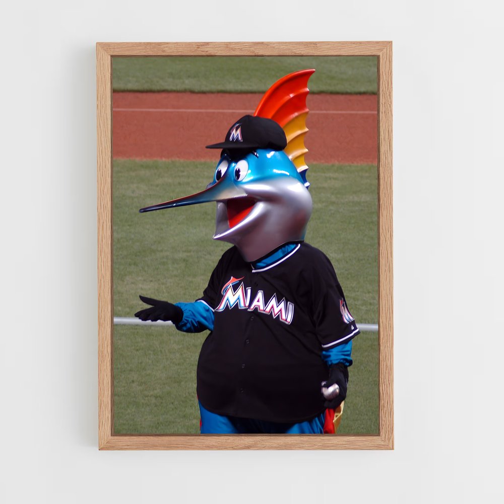 Poster Le Marlin Batteur – affiche Baseball (vue 4)